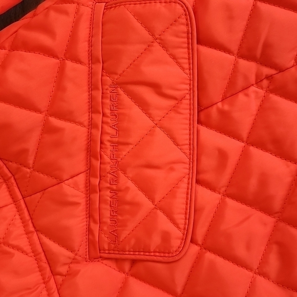 LAUREN RALPH LAUREN Quilted Jacket Spicy Orange Color Size small womens - Picture 4 of 11